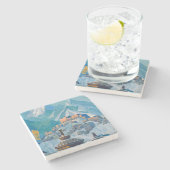 Tibetaans landschap in het Himalaya-gebergte Stenen Onderzetter (Zijkant)