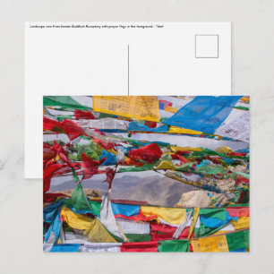 Tibetaans landschap met gebedsvaantjes - Himalaya Briefkaart