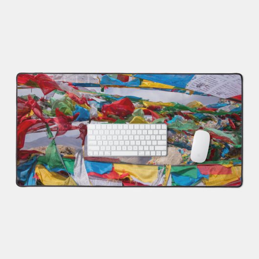 Tibetaans landschap met gebedvlaggen - Himalaya Bureaumat (Keyboard & Muis)