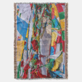 Tibetaans landschap met gebedvlaggen - Himalaya Deken (Voorkant Verticaal)