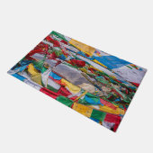 Tibetaans landschap met gebedvlaggen - Himalaya Deurmat (Schuin)