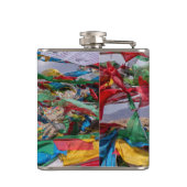 Tibetaans landschap met gebedvlaggen - Himalaya Heupfles (Achterkant)