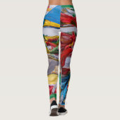 Tibetaans landschap met gebedvlaggen - Himalaya Leggings (Achterkant)