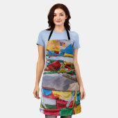 Tibetaans landschap met gebedvlaggen - Himalaya Schort (Gedragen)