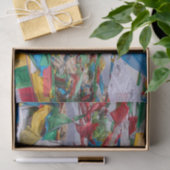 Tibetaans landschap met gebedvlaggen - Himalaya Tissuepapier (Geschenk)