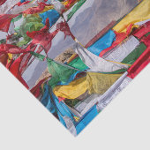 Tibetaans landschap met gebedvlaggen - Himalaya Tissuepapier (Detail)