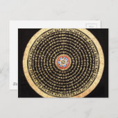 Tibetaans Mandala Art (goud en zwart) Briefkaart (Voorkant / Achterkant)