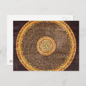 Tibetaans Mandala Art (goud en zwart) Briefkaart (Voorkant / Achterkant)