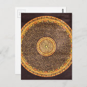 Tibetaans Mandala Art (goud en zwart) Briefkaart (Voorkant / Achterkant)
