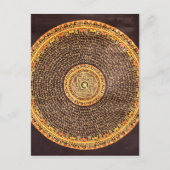 Tibetaans Mandala Art (goud en zwart) Briefkaart (Voorkant)