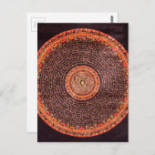Tibetaans Mandala Art (zwart, goud, rood, geel) Briefkaart (Voorkant / Achterkant)