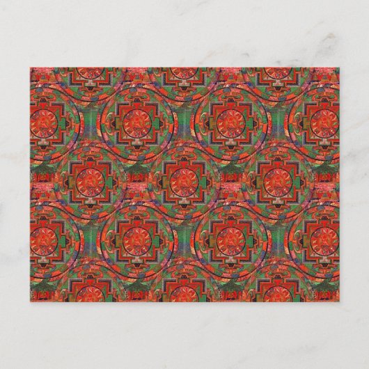 Tibetaans Mandala Briefkaart (Voorkant)