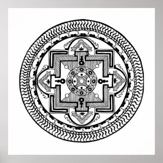 Tibetaans Mandala Poster