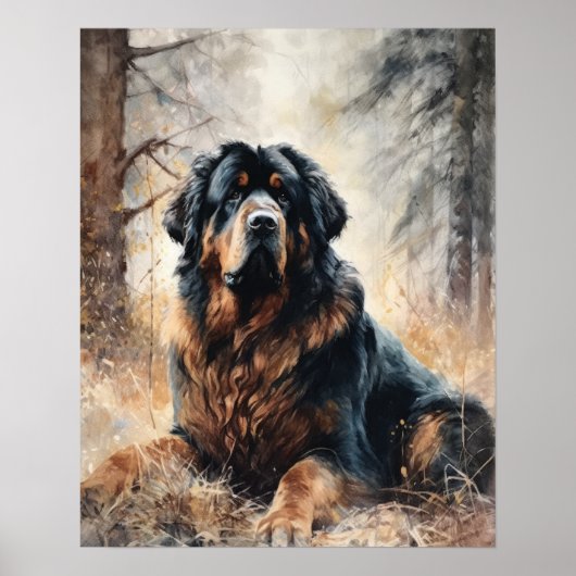 Tibetaans Mastiff Dog Art Print Poster (Voorkant)