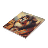  Tibetaans Mastiff Dog Painting Tegeltje (Zijkant)