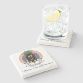 Tibetaans Mastiff Logo-Onderzetter Stenen Onderzetter (Zijkant)