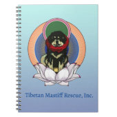 Tibetaans Mastiff Lotus Bloemspiraal Notitieboek (Voorkant)
