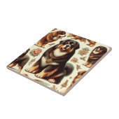 Tibetaans Mastiff Naadloos schilderij Tegeltje (Zijkant)