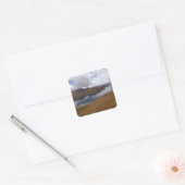 Tibetaans meer vierkante sticker (Envelop)