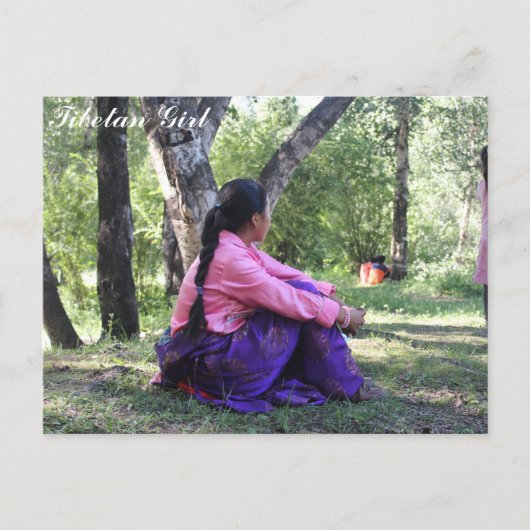 Tibetaans meisje briefkaart (Voorkant)