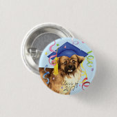 Tibetaans Spaniel Afstuderen Ronde Button 3,2 Cm (Voorkant /achterkant)