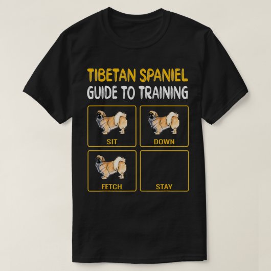 Tibetaans Spaniel Guide to Training Dog Obedience T-shirt (Design voorkant)