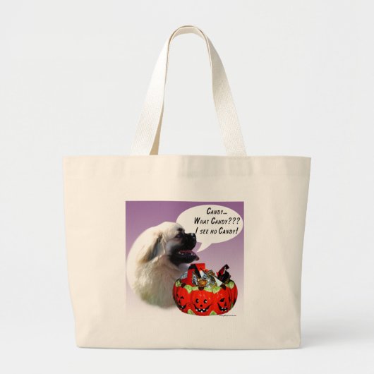 Tibetaans Spaniel Halloween Snoep Grote Tote Bag (Voorkant)