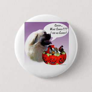 Tibetaans Spaniel Halloween Snoep Ronde Button 5,7 Cm
