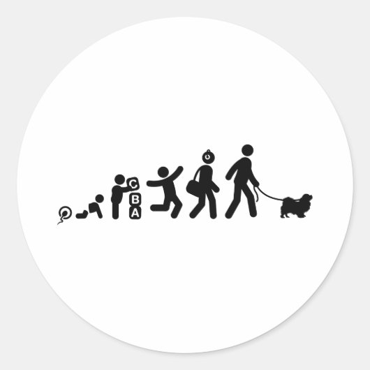 Tibetaans Spaniel Ronde Sticker (Voorkant)