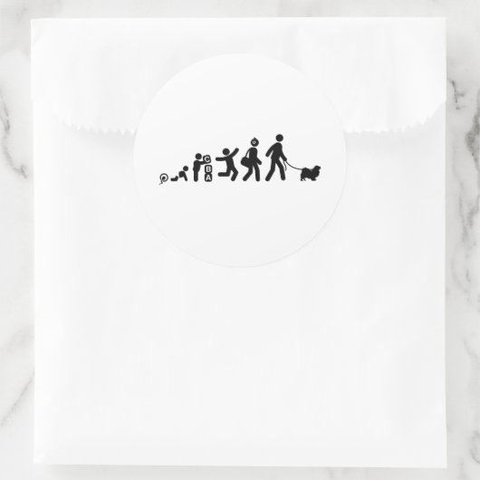 Tibetaans Spaniel Ronde Sticker (Tas)