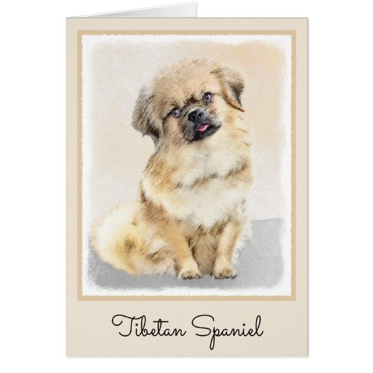 Tibetaans Spaniel Schilderen - Kute Original Dog A (Voorkant)