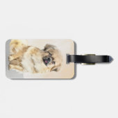 Tibetaans Spaniel Schilderen - Kute Original Dog A Bagagelabel (Achterkant horizontaal)