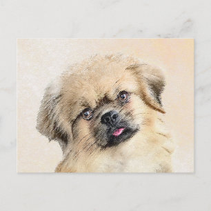 Tibetaans Spaniel Schilderen - Kute Original Dog A Briefkaart