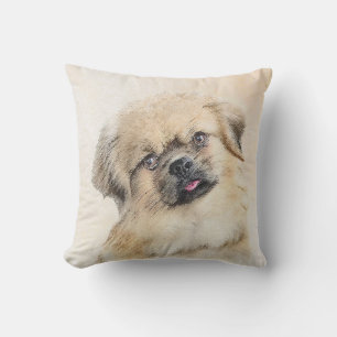 Tibetaans Spaniel Schilderen - Kute Original Dog A Buitenkussen