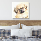 Tibetaans Spaniel Schilderen - Kute Original Dog A Canvas Afdruk (Insitu (Slaapkamer))