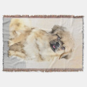 Tibetaans Spaniel Schilderen - Kute Original Dog A Deken (Voorkant)