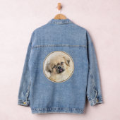 Tibetaans Spaniel Schilderen - Kute Original Dog A Denim Jacket (Hangar)