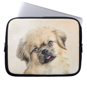 Tibetaans Spaniel Schilderen - Kute Original Dog A Laptop Sleeve