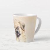 Tibetaans Spaniel Schilderen - Kute Original Dog A Latte Mok (Rechterhoek)