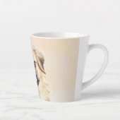 Tibetaans Spaniel Schilderen - Kute Original Dog A Latte Mok (Rechts)