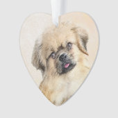 Tibetaans Spaniel Schilderen - Kute Original Dog A Ornament (voorkant)