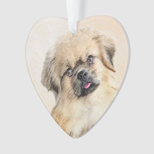 Tibetaans Spaniel Schilderen - Kute Original Dog A Ornament (voorkant)