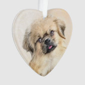 Tibetaans Spaniel Schilderen - Kute Original Dog A Ornament (voorkant)
