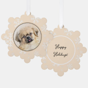 Tibetaans Spaniel Schilderen - Kute Original Dog A Ornament Kaart