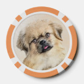 Tibetaans Spaniel Schilderen - Kute Original Dog A Poker Chips (Achterkant)