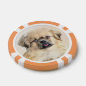 Tibetaans Spaniel Schilderen - Kute Original Dog A Poker Chips (Enkel)