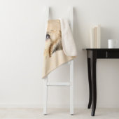 Tibetaans Spaniel Schilderen - Kute Original Dog A Sherpa Deken (In situ)