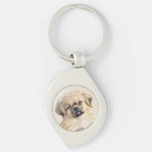 Tibetaans Spaniel Schilderen - Kute Original Dog A Sleutelhanger