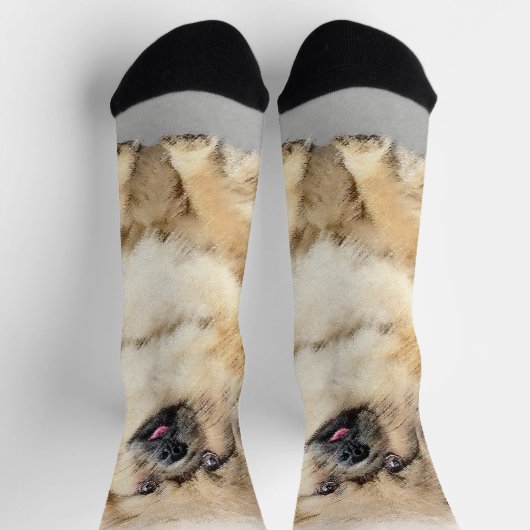 Tibetaans Spaniel Schilderen - Kute Original Dog A Sokken (Top)