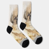 Tibetaans Spaniel Schilderen - Kute Original Dog A Sokken (Rechts)